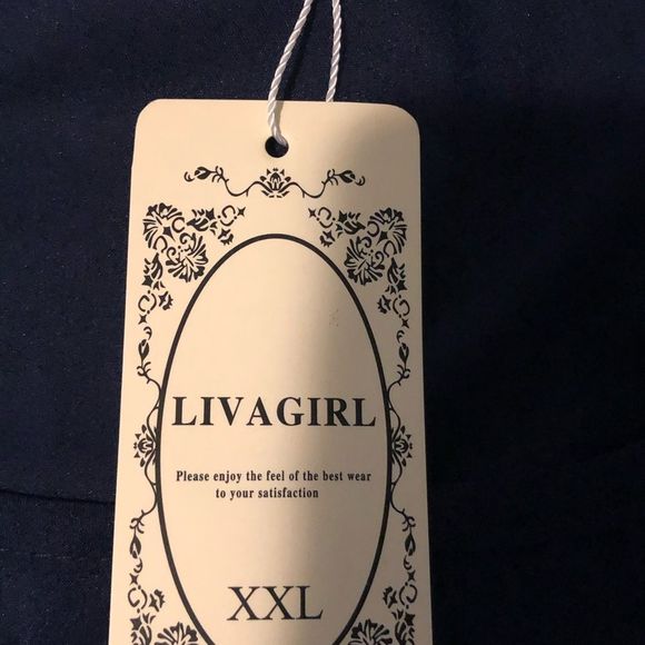 SALE 2for$15 NWT LIVAGIRL Navy Lightweight Summer Tank Formal - Picture 4 of 6
